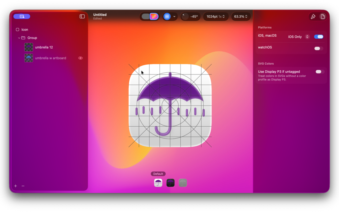Cheat sheet for Icon Composer for iOS